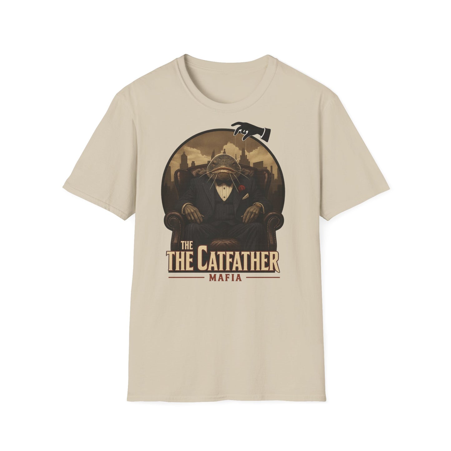 Mafia Fisherman T-Shirt, Men Women Unisex Tee, Angel Tees, Wels Fish Design Shirt, Fishing Gift