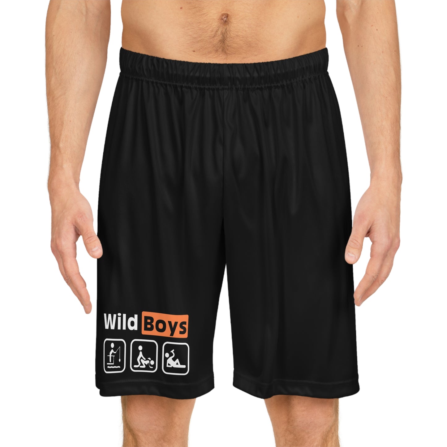 Basketball Shorts - Wild Boys Angeln Saufen Sex Design