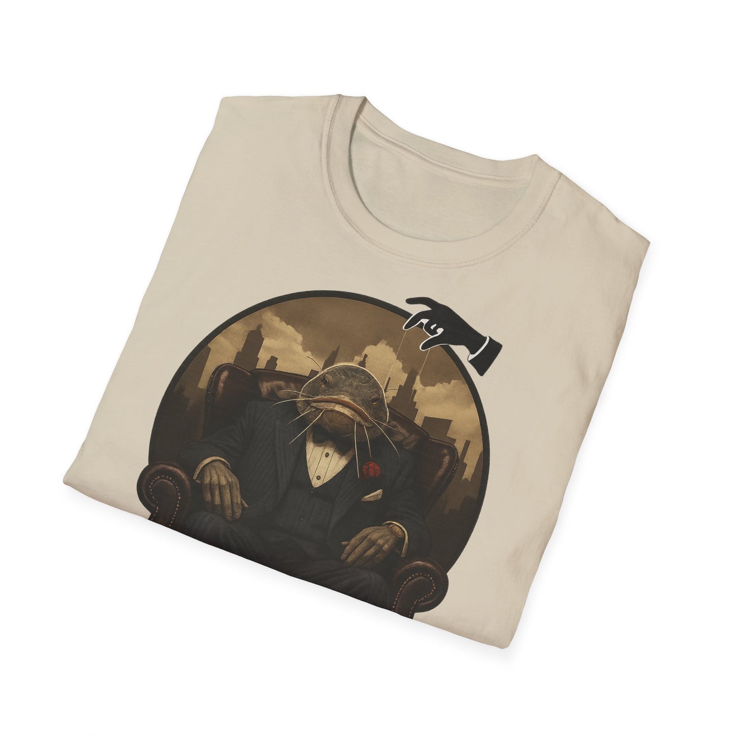 Mafia Fisherman T-Shirt, Men Women Unisex Tee, Angel Tees, Wels Fish Design Shirt, Fishing Gift