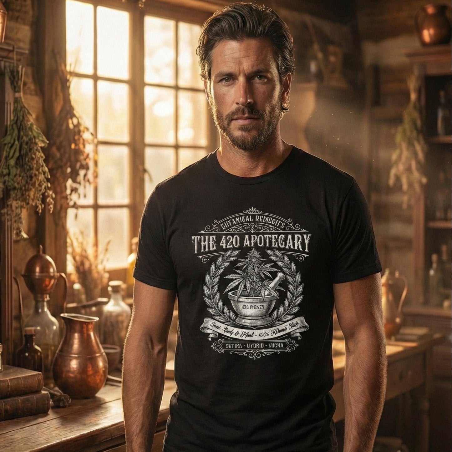 The 420 Apothecary – Vintage Cannabis T-Shirt | Herbal Blend Streetwear