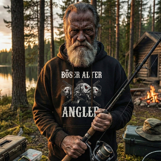 Böser alter Angler – Herren Hoodie